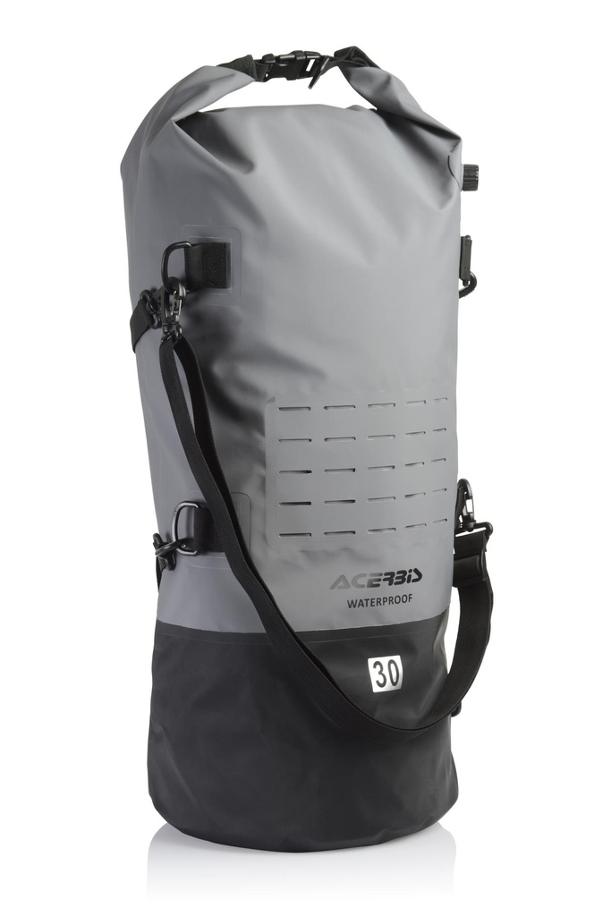 Bolso Impermeable Vertical X-Water 30Lts - Gris/Negro