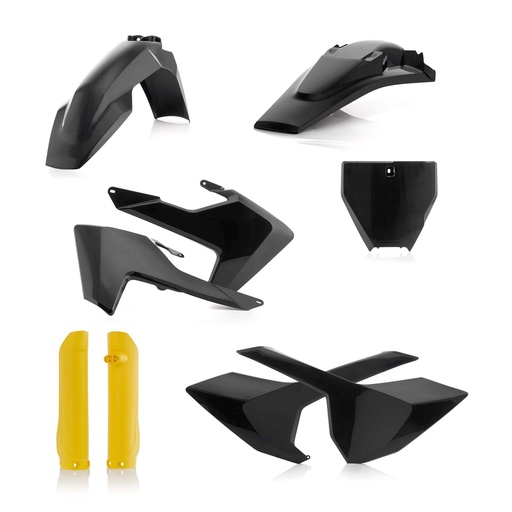 [0021831.318] Full Kit Plast. Husqvarna Tc 125/250 16-18 - Fc 250/350/450 16-18 (Negro/Amarillo)