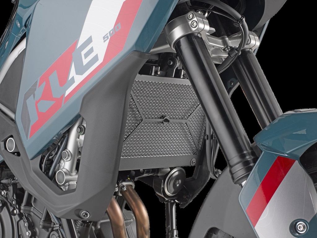 Cubre Radiador Acero Inox Negro Kawasaki KLE 500