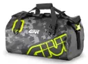 Bolso Sillin Grande Impermeable 40 Lts - Grafica Camuflado Gris/Amarillo