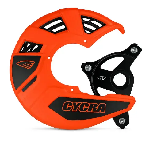 [combo001] Cubredisco Universal Cycra + Kit Montaje Ktm/Husqvarna (Naranja)