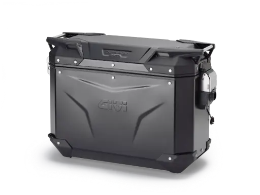 BAUL MONOKEY® TREKKER OUTBACK IZQ. EVO ALU. NEGRO 37 LTS - AÑADIR KIT SMART SECURITY LOCK