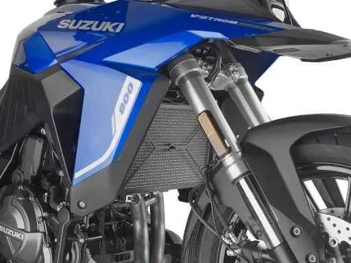 [PR3127] Protector Radiador Espec Acero Inoxi. Negro Suzuki V-strom 800 Se (23-24)