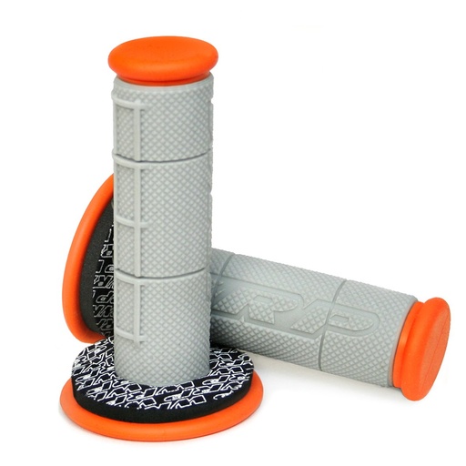 Puños Mx-Enduro Doble Densidad Con Donuts Naranja/Gris