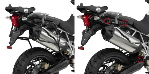 [plr6409] Soporte Lateral Fijacion Rapida Triumph Tiger 800 / 800 Xc / 800 Xr (11-17)