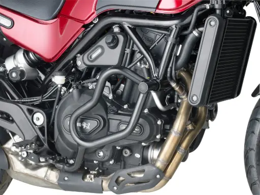 [tn8704] Defensa De Motor Negra Leoncino 500 (17-18)