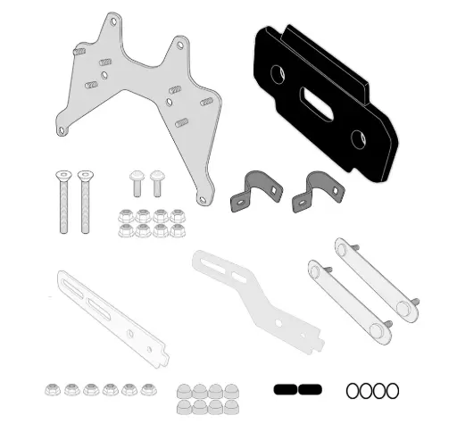 [tl6401kit] Kit Especifico Para El Montaje De S250 Toolbox En El Portamaletas Original Pl6401Cam